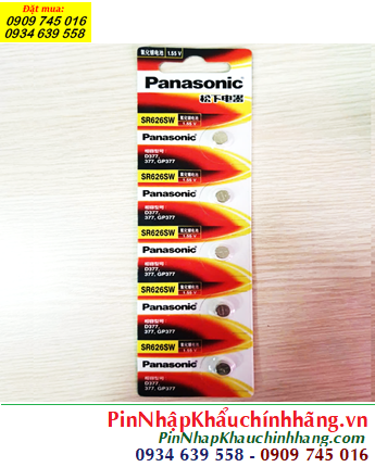 COMBO Vỉ 5viên Pin đồng hồ 1.55v Silver Oxide Panasonic SR626SW, 377 _Giá chỉ 98.000/ Vỉ 5viên